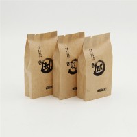 Side Gusset Kraft Paper Bag for snack food/kraft paper snack bag