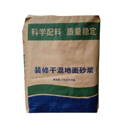 Empty tile adhesive bag logo printed paper valve package for 25kg putty powder bag